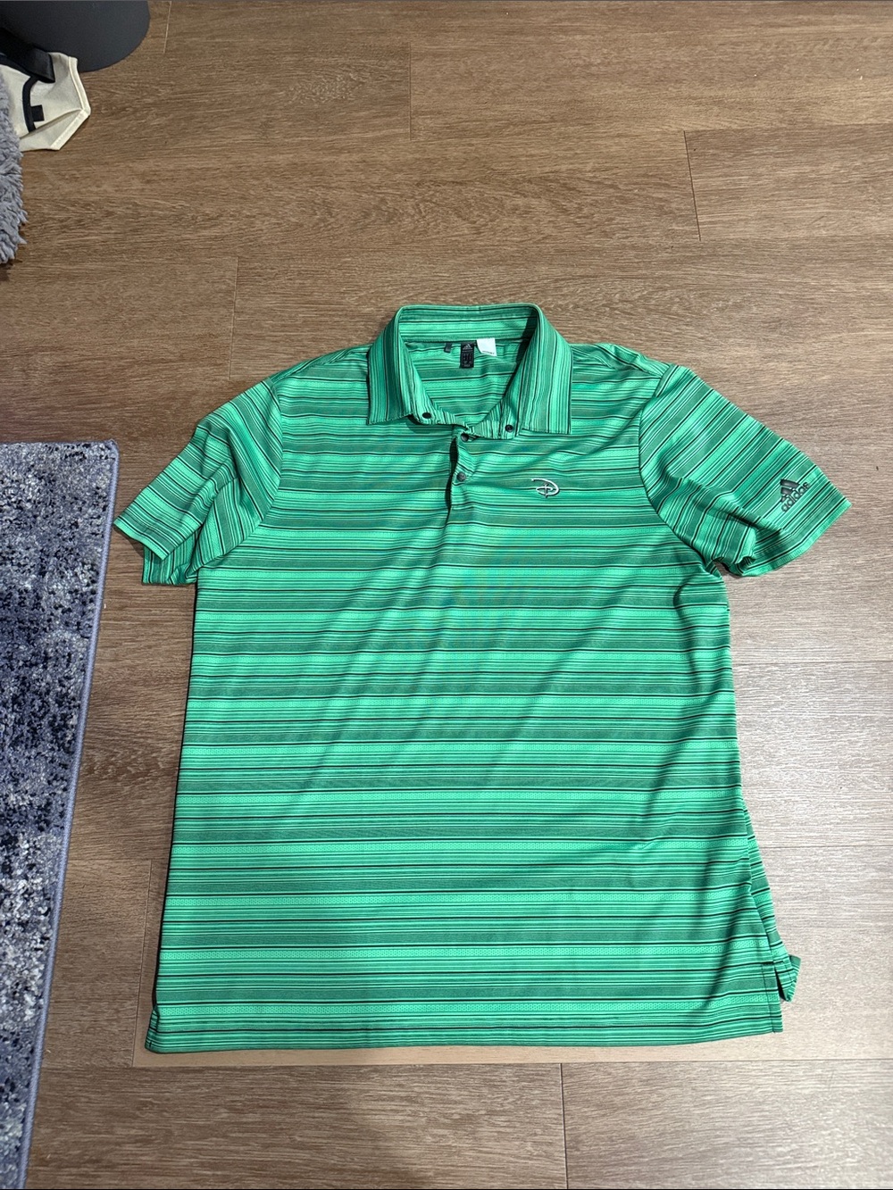 Walt Disney World adidas Green Striped Men’s Polo Shirt